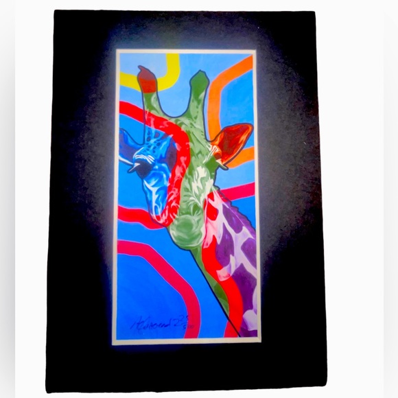 Limited Edition Giraffe Print 5” x 7” 225/500 Zoo Issue Matted Print - Picture 12 of 13